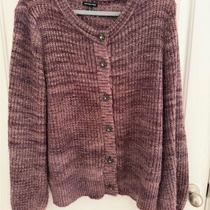 WeWoreWhat Purple Button-Up Cardigan